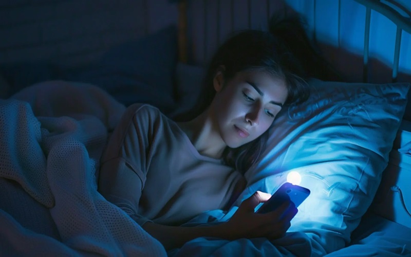 نور گوشی در شب ها