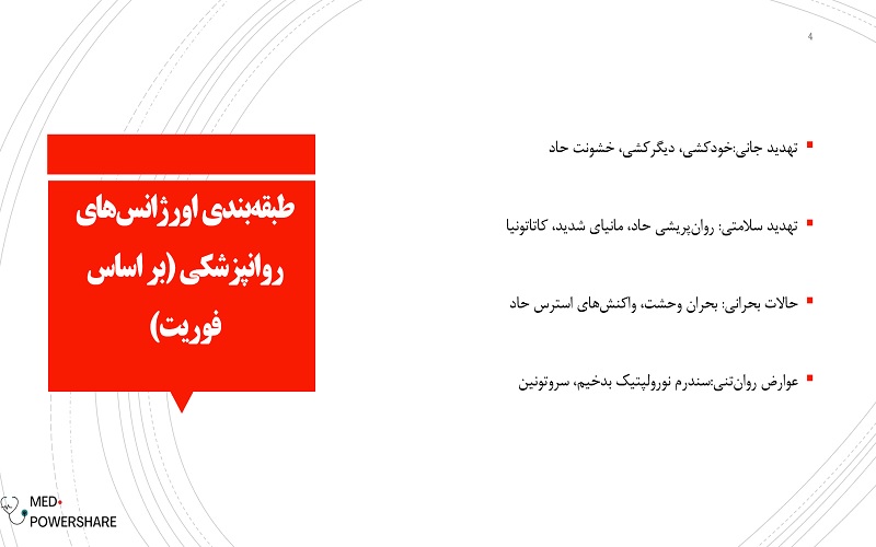 پاورپوینت اورژانس های روانپزشکی